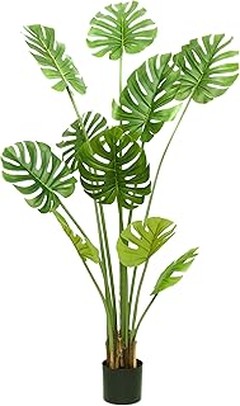¿La monstera artificial es adecuada para espacios exteriores?