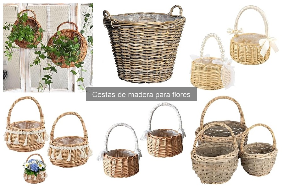 Alternativas a cestas de madera para flores en decoración