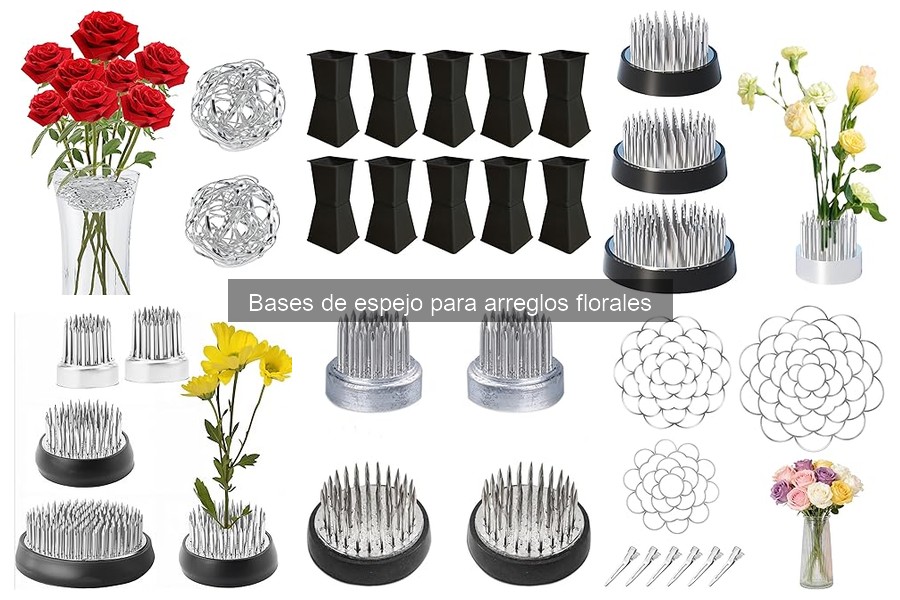 Alternativas a las bases de espejo para arreglos florales