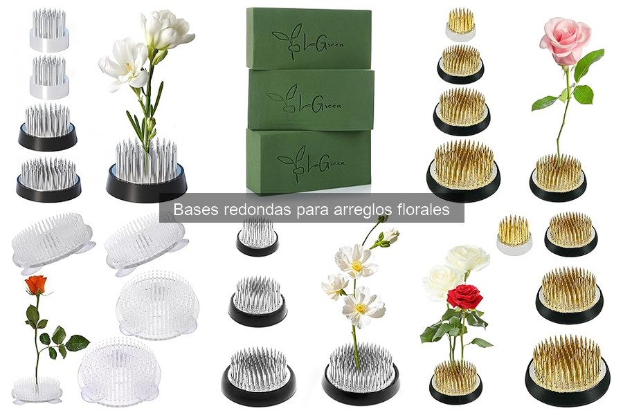 Alternativas a las bases redondas para arreglos florales