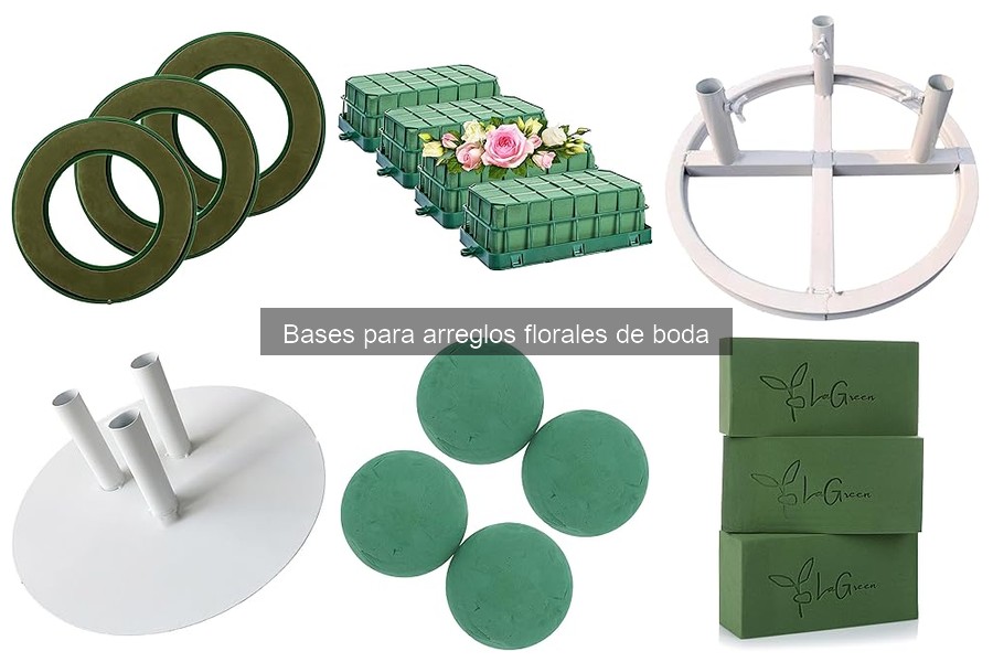 Alternativas Creativas a Bases para Arreglos Florales de Boda
