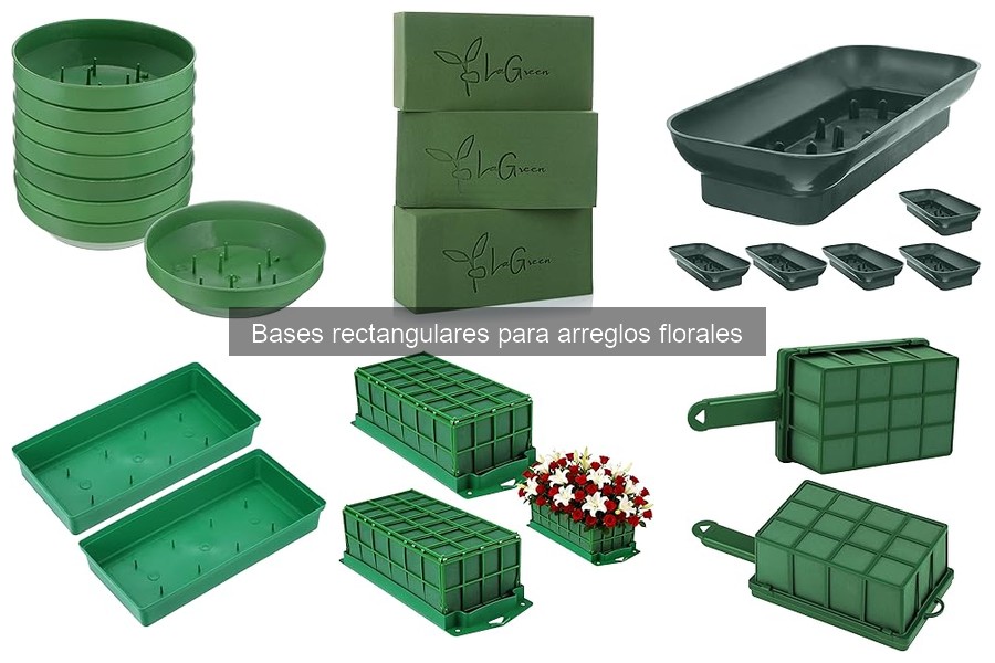 Alternativas creativas a bases rectangulares para arreglos florales