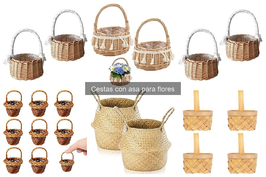 Alternativas creativas a cestas con asa para flores