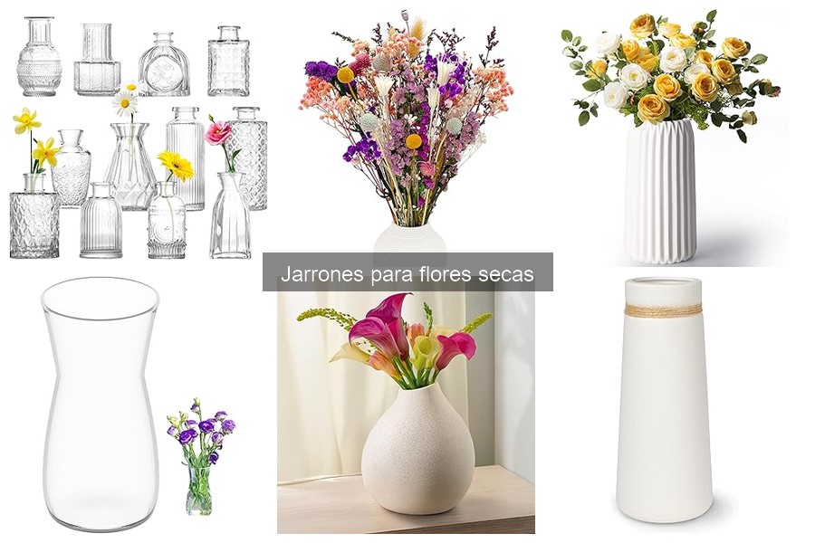 Alternativas creativas a jarrones para flores secas