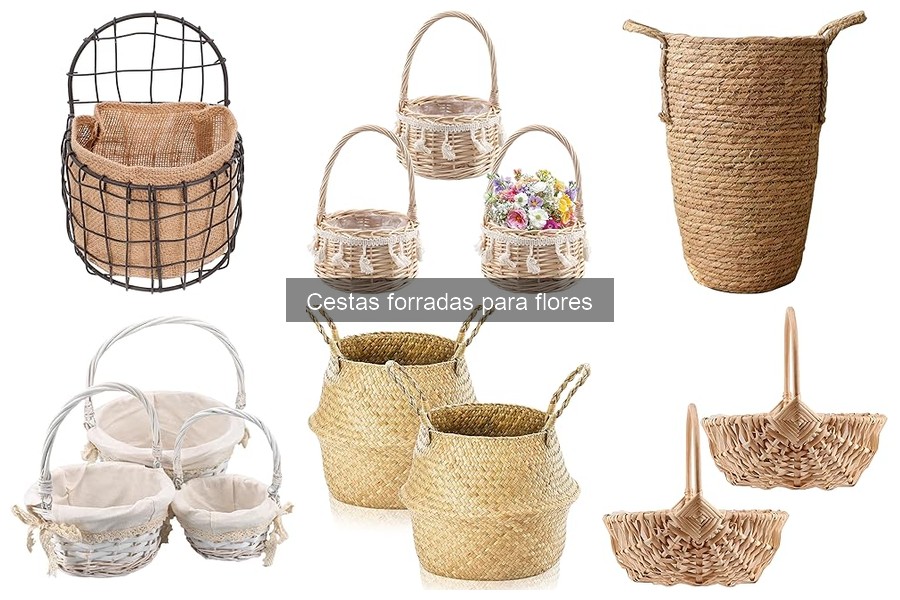 Alternativas creativas a las cestas forradas para flores