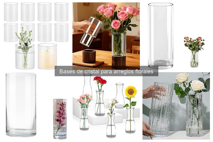 Bases de cristal para arreglos florales: ¿Qué son y cómo usarlas?