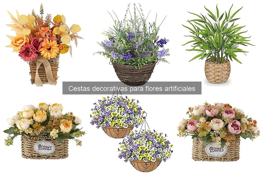 Cestas decorativas para flores artificiales a buen precio
