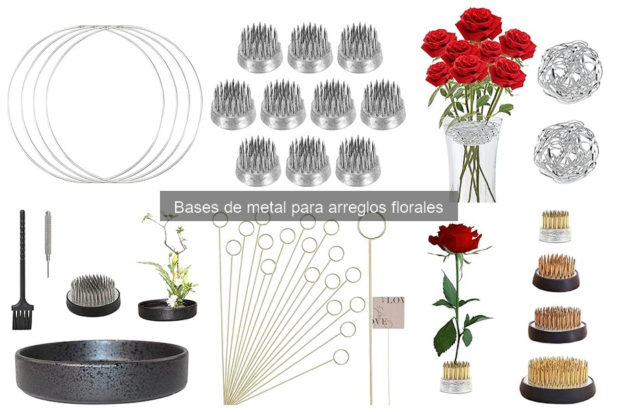 Cómo combinar bases de metal en arreglos florales