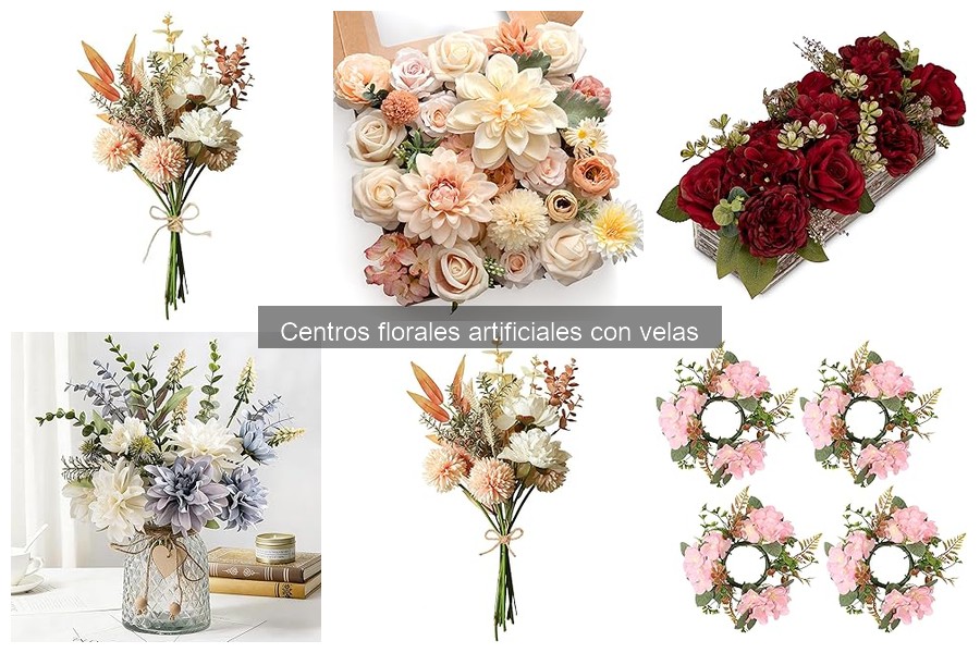 Cómo combinar centros florales artificiales con velas en eventos