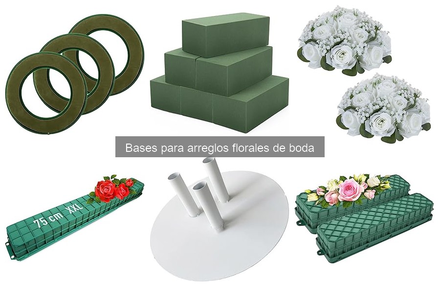 Cómo elegir la base ideal para arreglos florales de boda