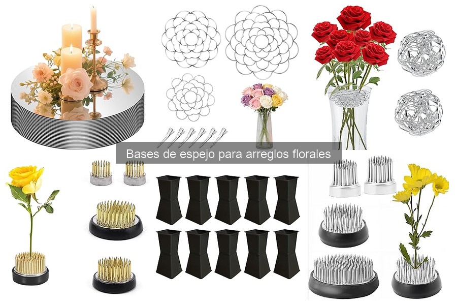 Cómo usar bases de espejo en arreglos florales