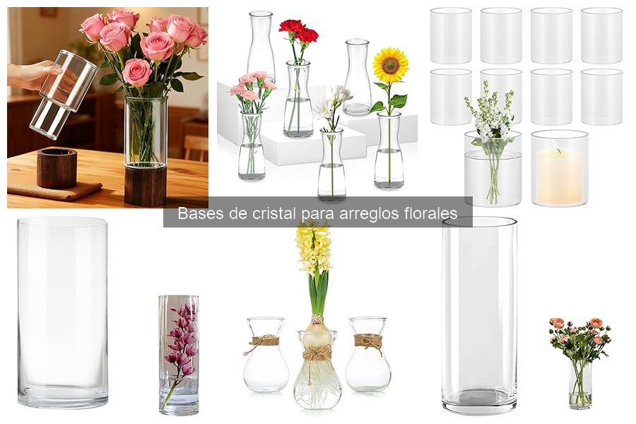 Cómo Utilizar Bases de Cristal en Arreglos Florales