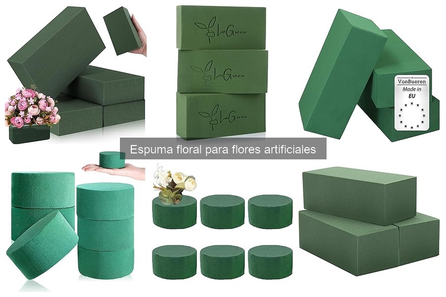 Comparativa de espuma floral seca y húmeda para flores artificiales