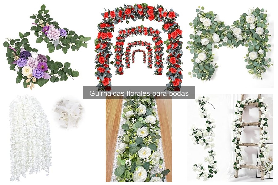 Comparativa de guirnaldas florales naturales y artificiales
