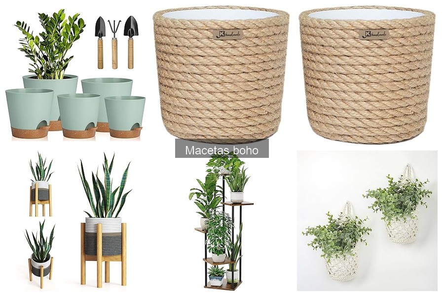 Comparativa de macetas boho vs otros estilos decorativos