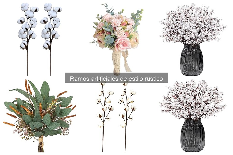 Comparativa de materiales en ramos artificiales rústicos