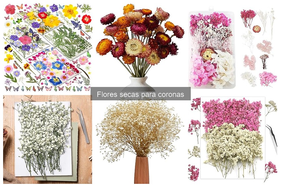 Comparativa: Flores secas vs. flores naturales para coronas