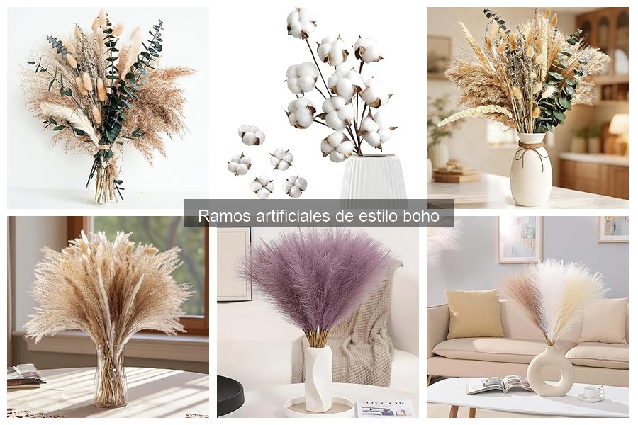 Comparativa Ramos Artificiales vs Naturales Estilo Boho
