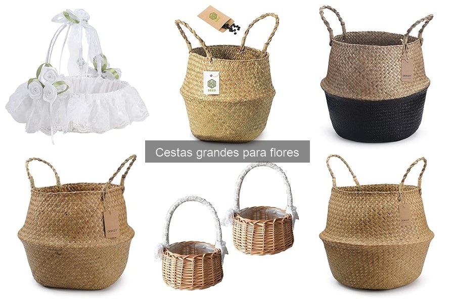 Decora tu hogar con cestas grandes para flores