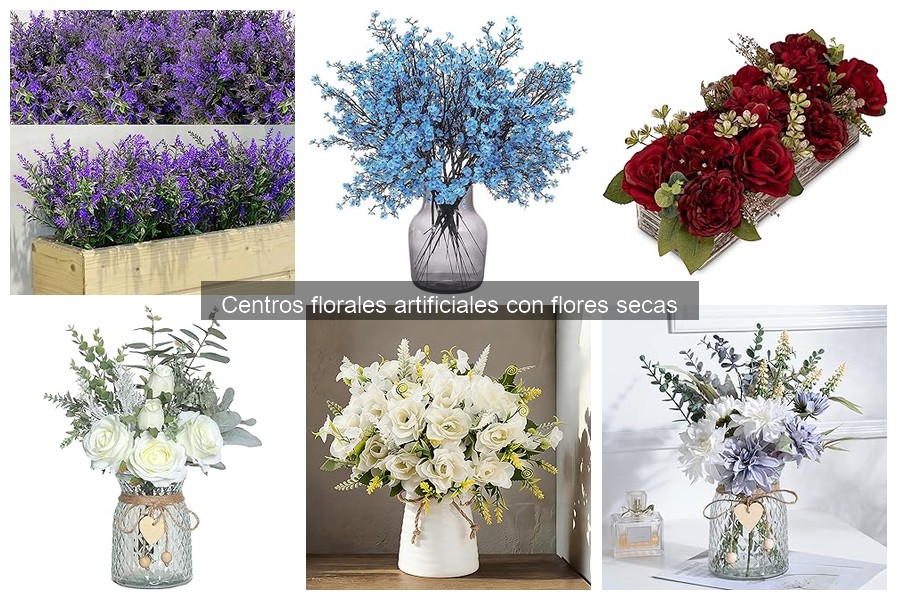Dónde comprar centros florales artificiales con flores secas