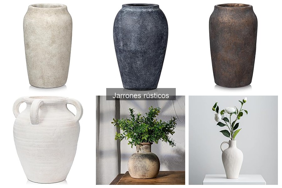 Estilos de decoración que combinan con jarrones rústicos