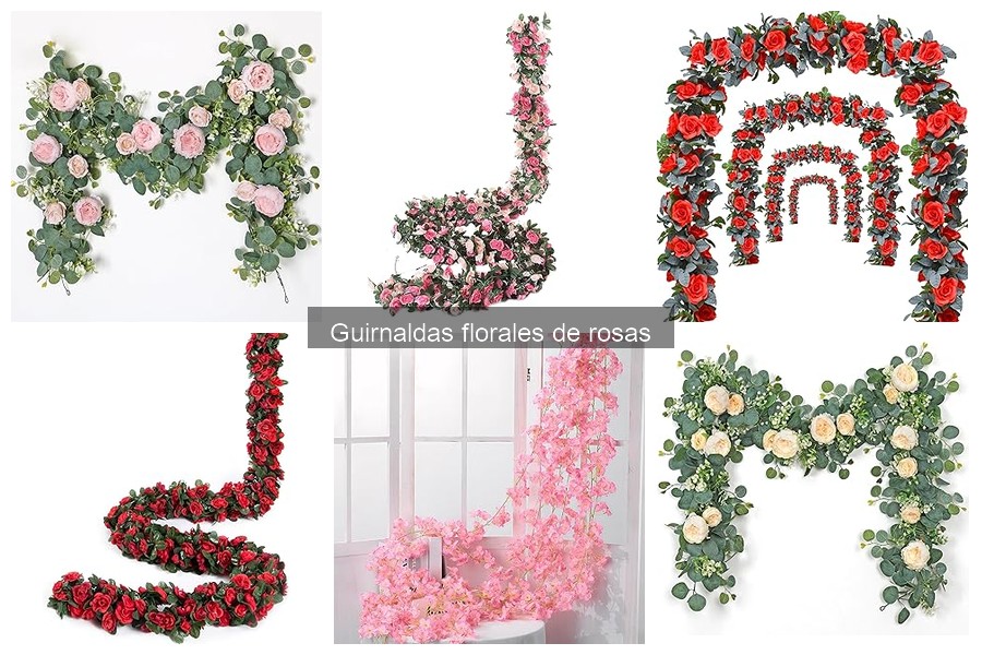 Guirnaldas florales de rosas: características y uso en decoración