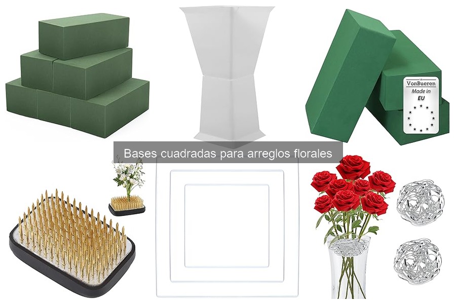 Ideas creativas de arreglos florales con bases cuadradas