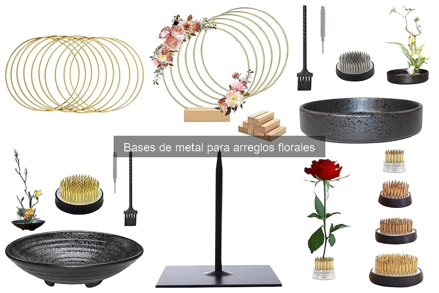 Ideas Creativas de Arreglos Florales con Bases de Metal