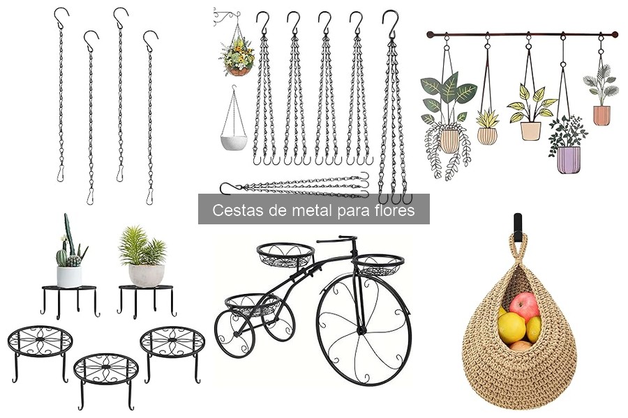 Ideas creativas de decoración con cestas de metal para flores