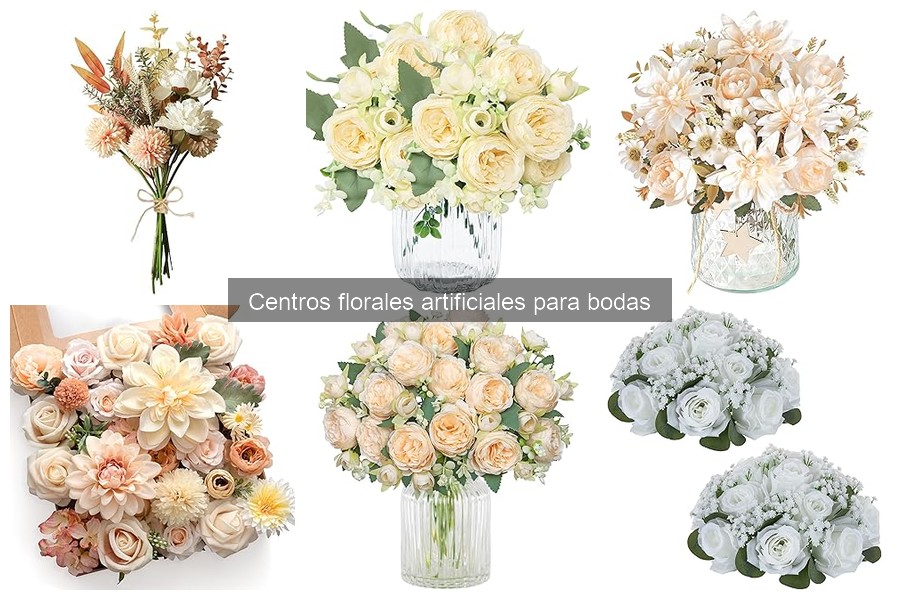 Ideas Creativas para Centros Florales Artificiales en Bodas