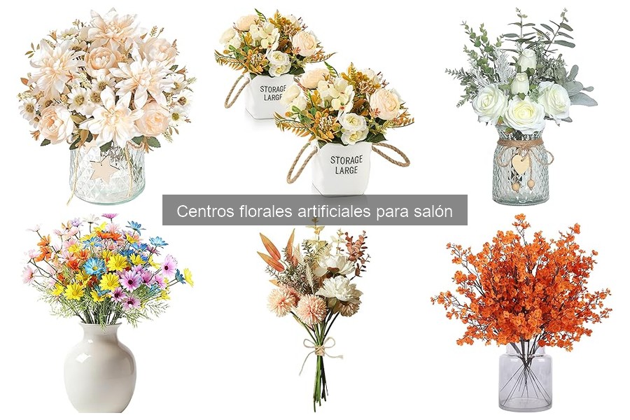 Ideas creativas para centros florales artificiales en el salón