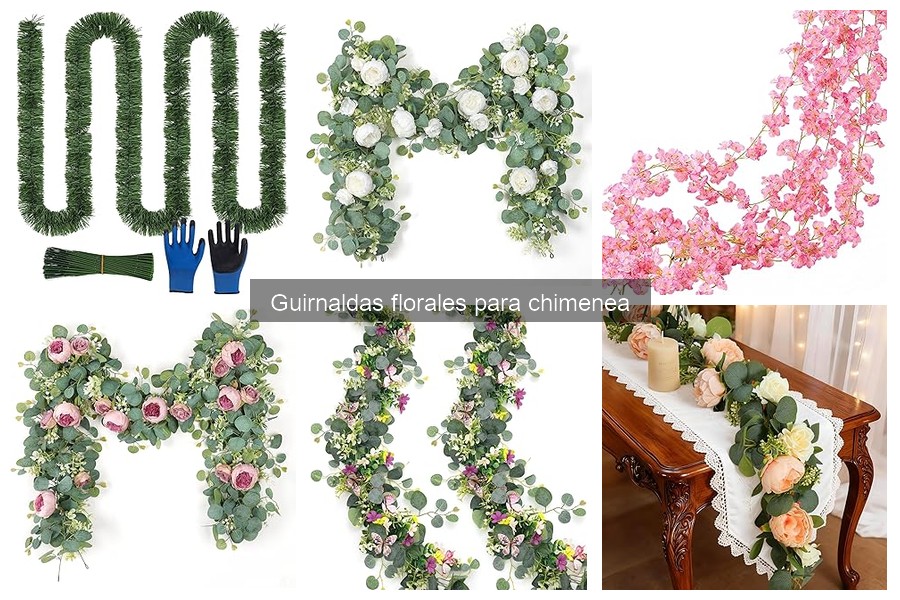 Ideas creativas para decorar chimeneas con guirnaldas florales