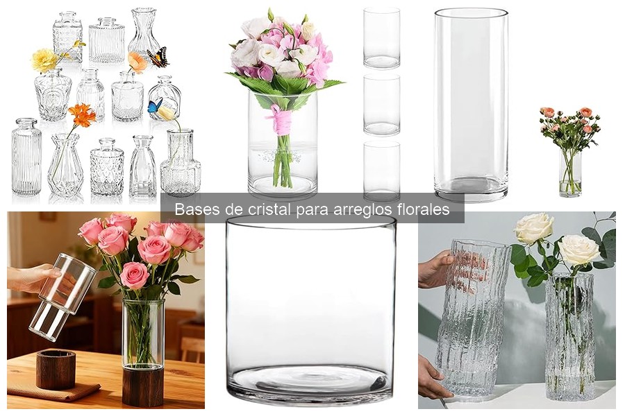 Ideas creativas para usar bases de cristal en decoración floral