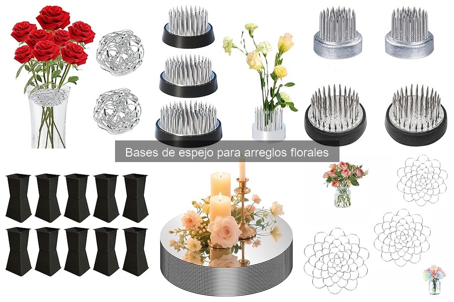 Ideas creativas para usar bases de espejo en decoraciones florales