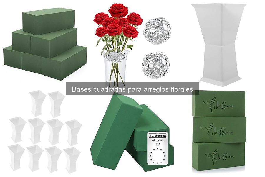 Mejores bases cuadradas para arreglos florales en 2023