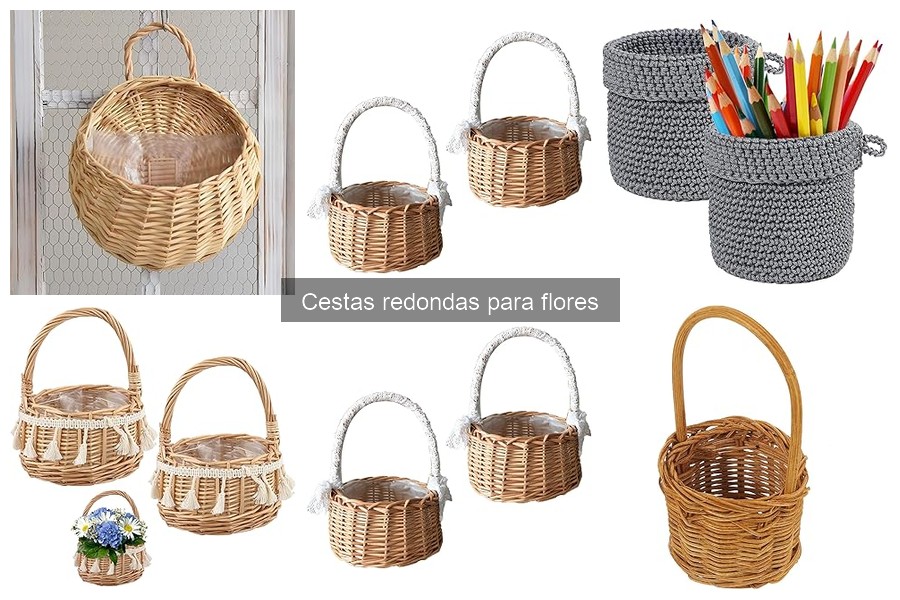Mejores cestas redondas para flores en espacios pequeños