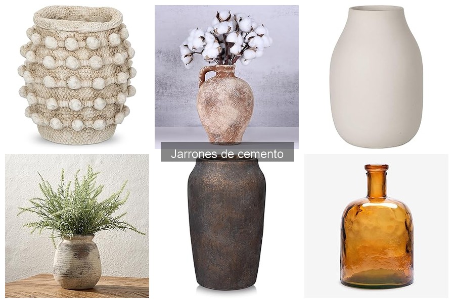 Mejores jarrones de cemento para decoración moderna