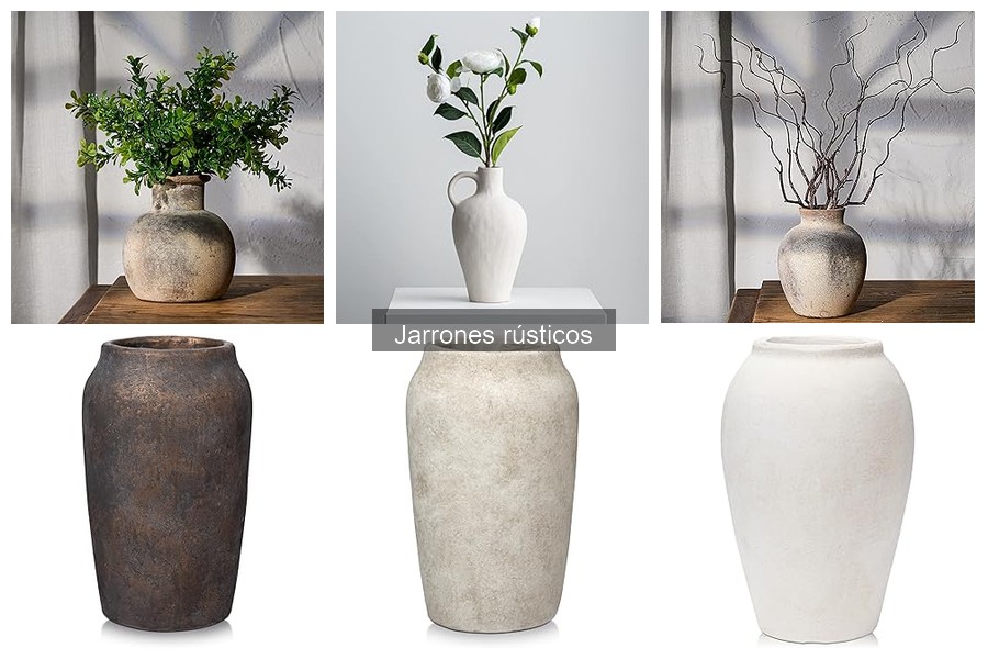 Mejores jarrones rústicos para espacios pequeños