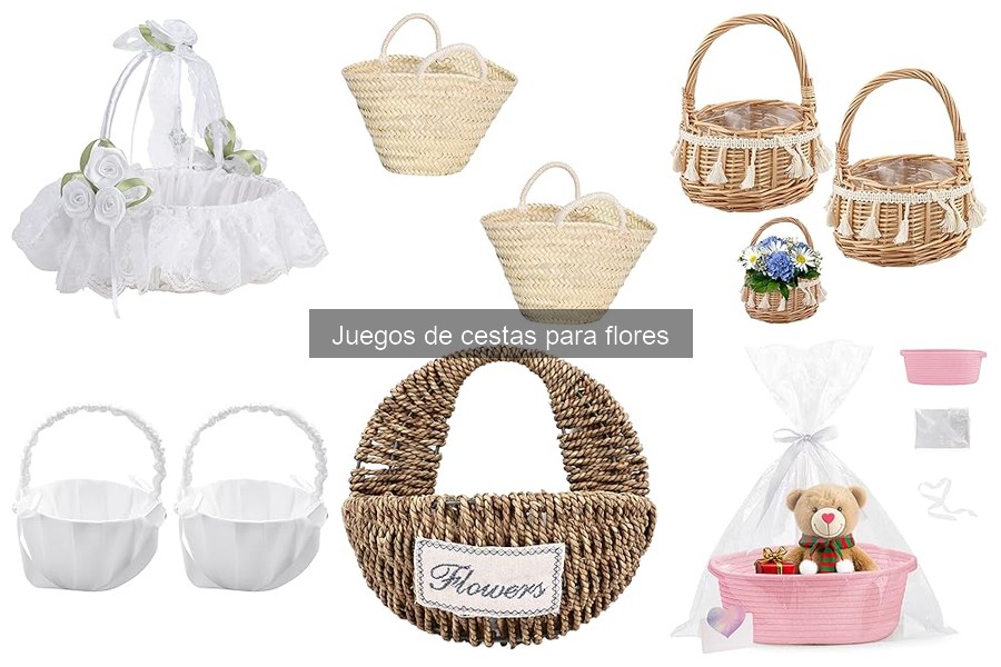 Mejores juegos de cestas para flores en decoración interior