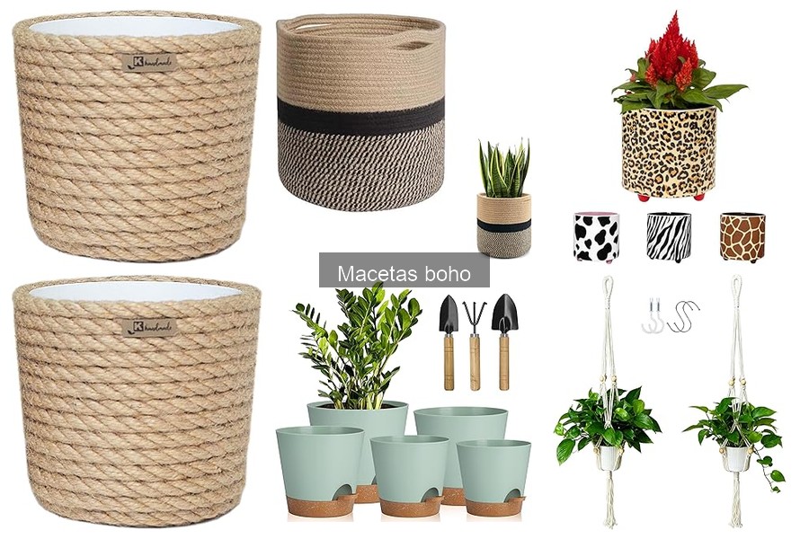 Mejores macetas boho para interiores pequeños