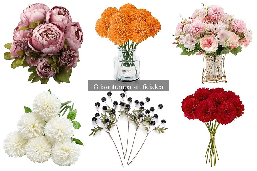 Mejores marcas de crisantemos artificiales para decorar