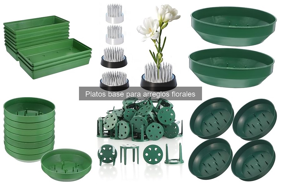 Mejores platos base para arreglos florales en bodas