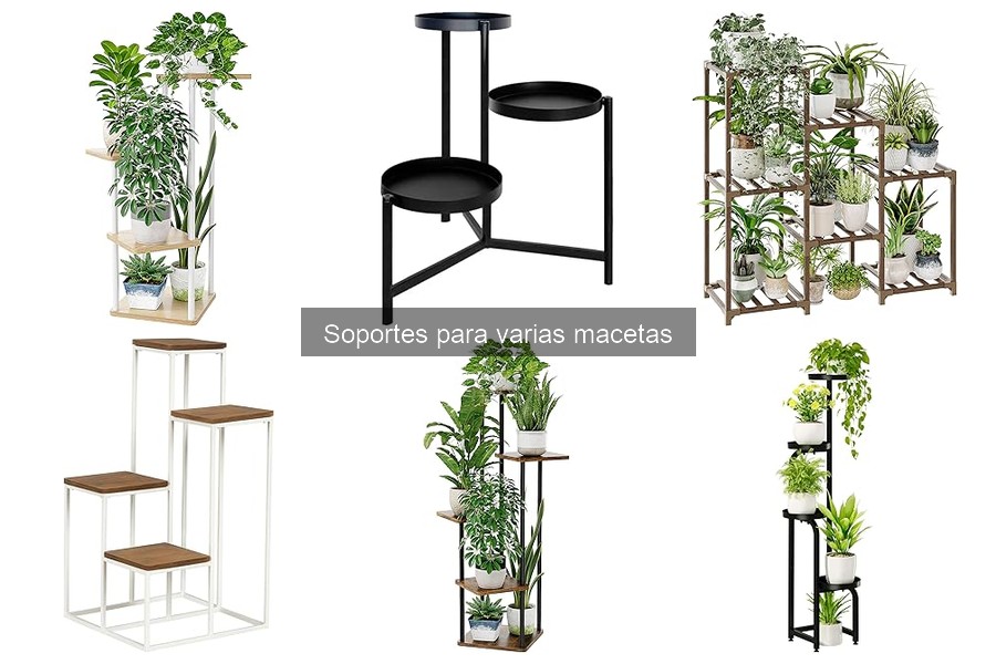 Mejores soportes para varias macetas en exteriores