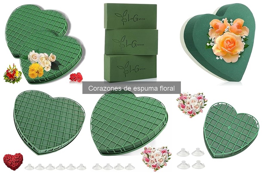 Mejores usos de corazones de espuma floral en decoraciones
