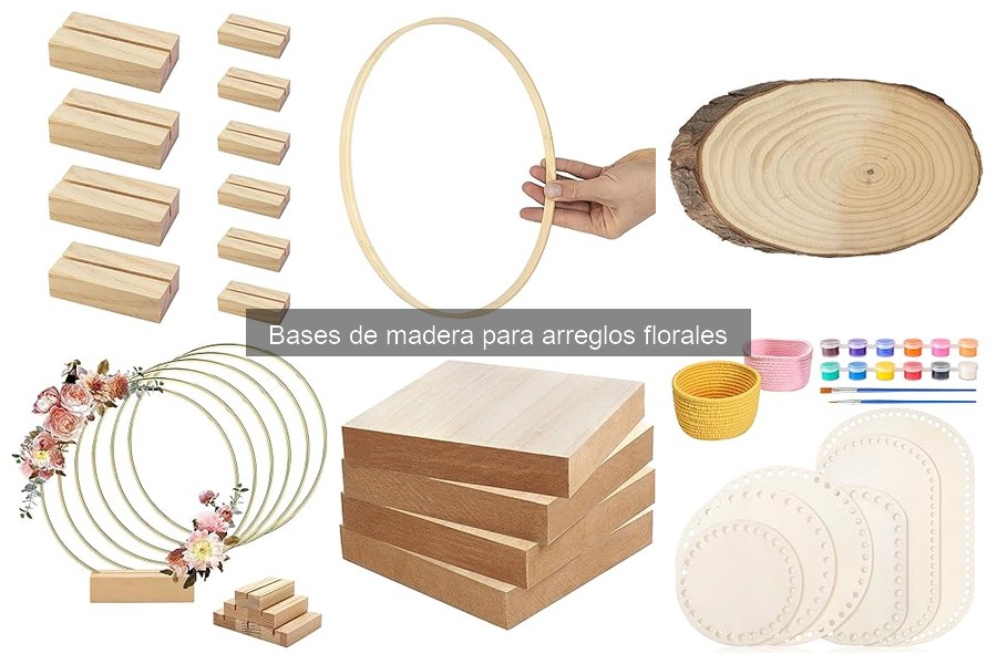 Personaliza tu base de madera para arreglos florales