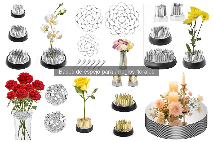 Precio de bases de espejo para arreglos florales