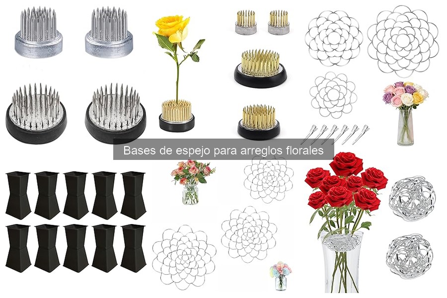 Problemas comunes con bases de espejo en arreglos florales