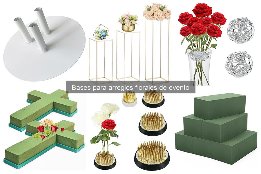 ¿Qué son las bases para arreglos florales de evento?