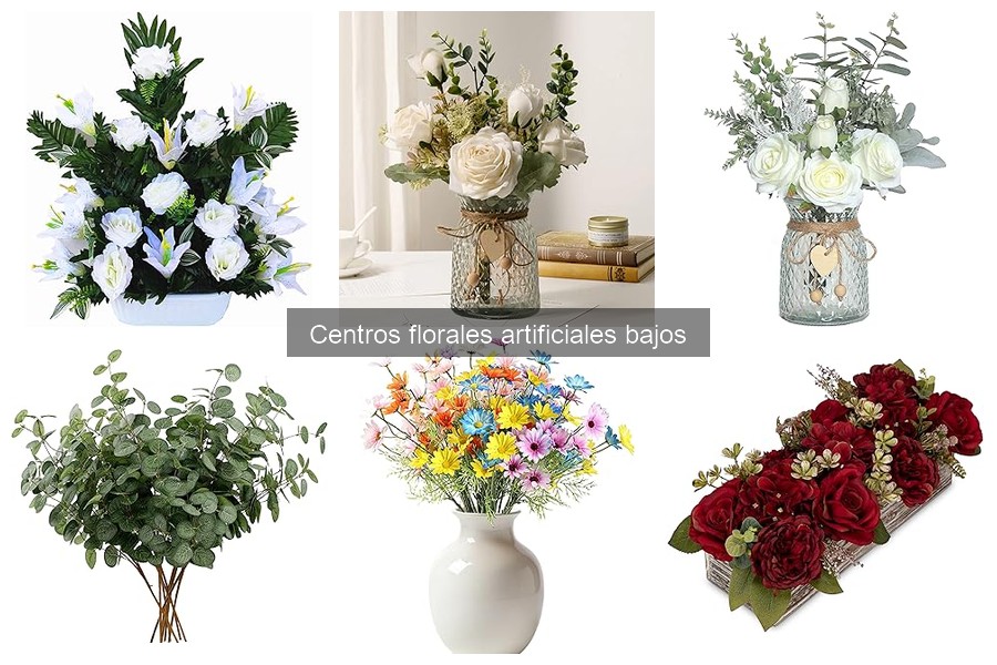 ¿Qué son los centros florales artificiales bajos?