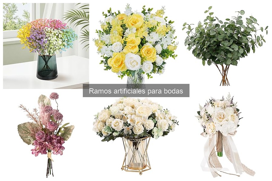 Ramos artificiales económicos para bodas, opciones asequibles
